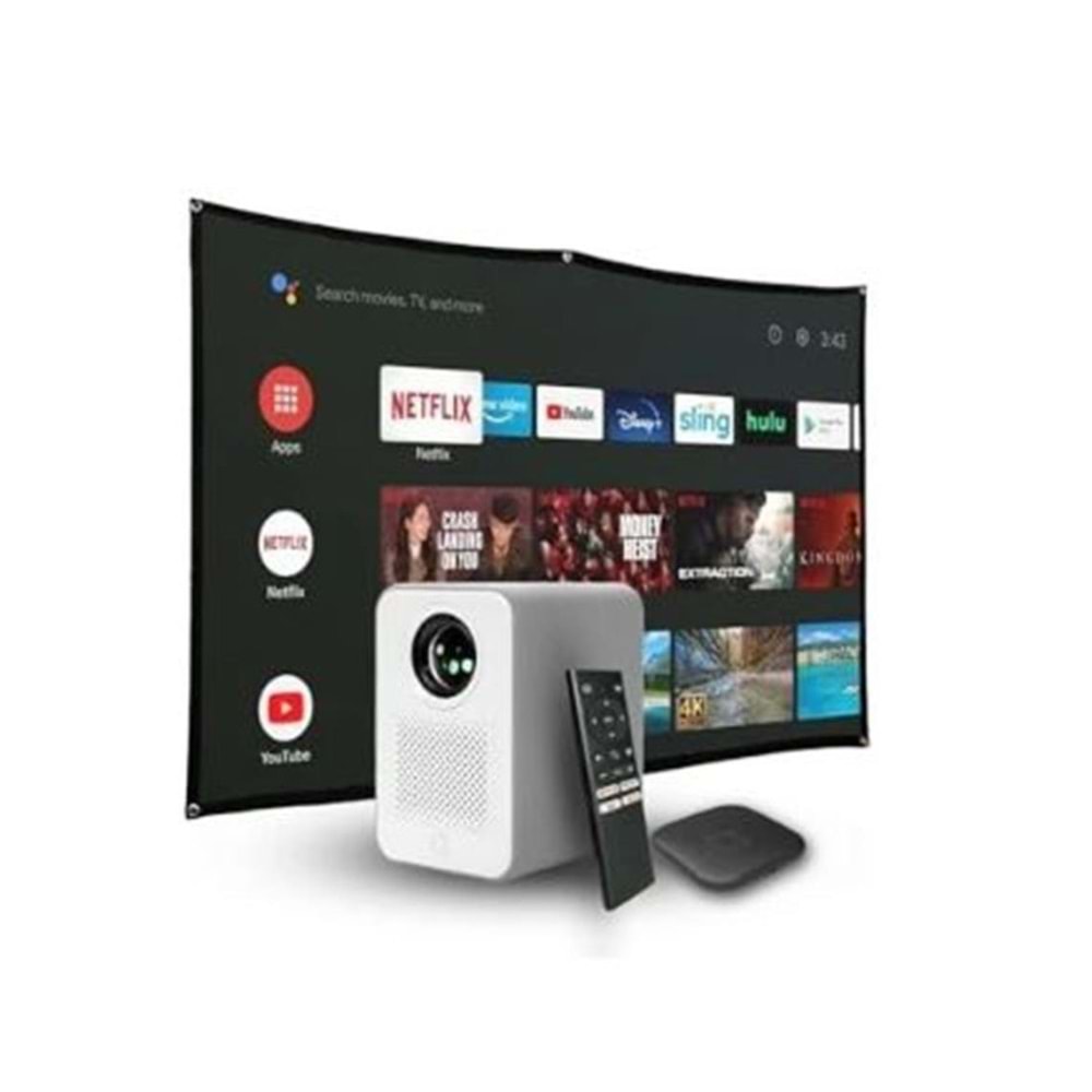 HP CC500 Yüksek Parlak 3in1 FHD Projector 600 Led Lms ( Stick- 84 İnç Perde)