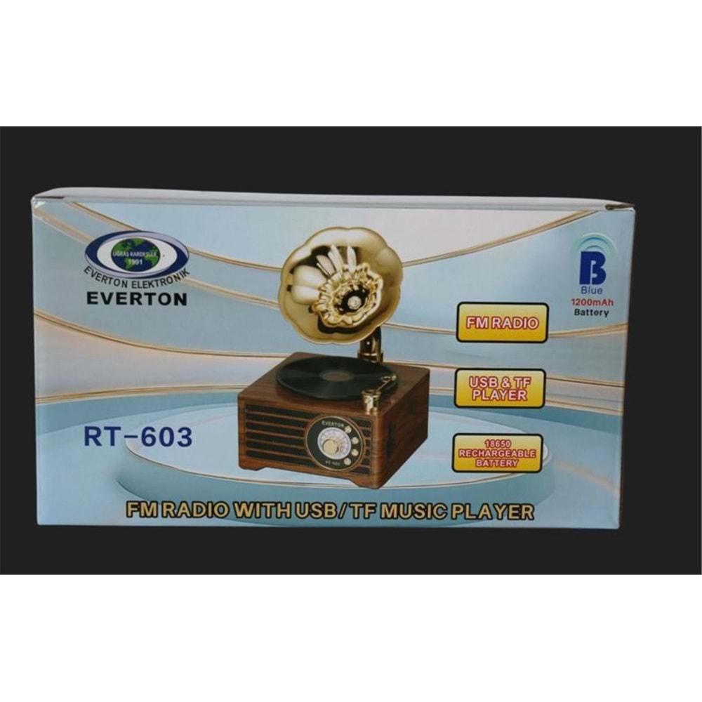 Everton RT-603 Bluetooth-USB-SD-AUX-TF Nostaljik Radyo