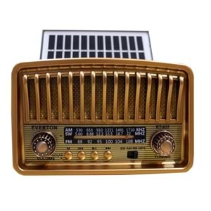 Everton Rt-852 Bluetooth Fm-Usb-Tf-Aux Şarjlı Nostaljik Radyo Güneş Panelli