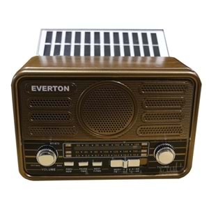 Everton Rt-673 Bluetooth Fm-Usb-Tf- Şarjlı Solar Nostaljik Radyo