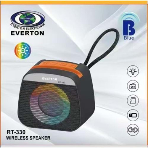 Everton Rt-330 Bluetooth Usb-Tf-Aux Şarjlı Ses Bombası RGB