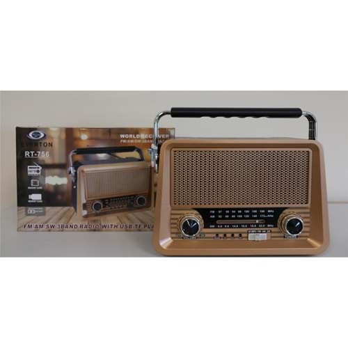 Everton Rt-756 Bluetooth Fm-Usb-Tf-Aux Şarjlı Nostaljik Radyo