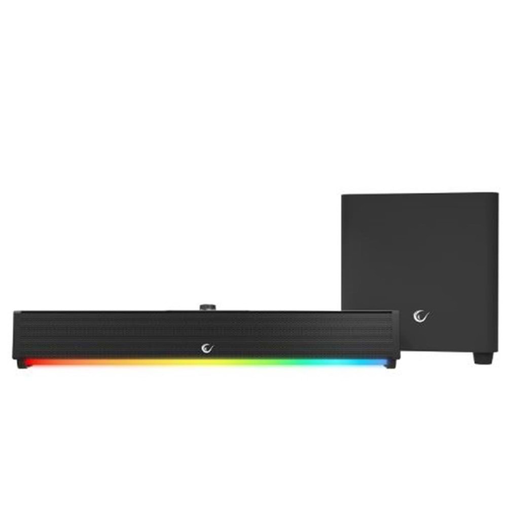 Rampage RM-1 SoundWave Plus Siyah Total 64W 16V-4.06A BT+USB+AUX+TF Kartlı Gaming Soundbar Speaker