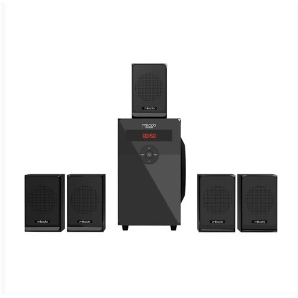 Mikado MD-582BT 5+1 110W Siyah Usb+SD+FM Destekli Multimedia Bluetooth Speakerr