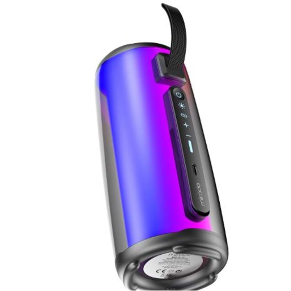 Mikado MD-17BT Capella Siyah 10W 1 RGB Mikrofonlu Kart-Aux-Usb TWS 1800 mAh Bataryalı Speaker