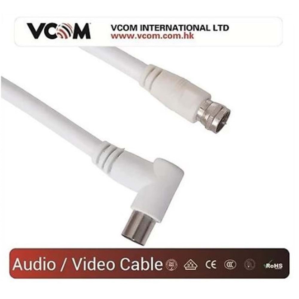 Vcom CV612 10mt Analog Tv RG6 Uydu Kablo