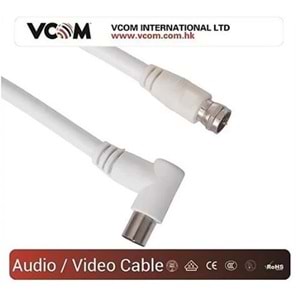 Vcom CV612 10mt Analog Tv RG6 Uydu Kablo