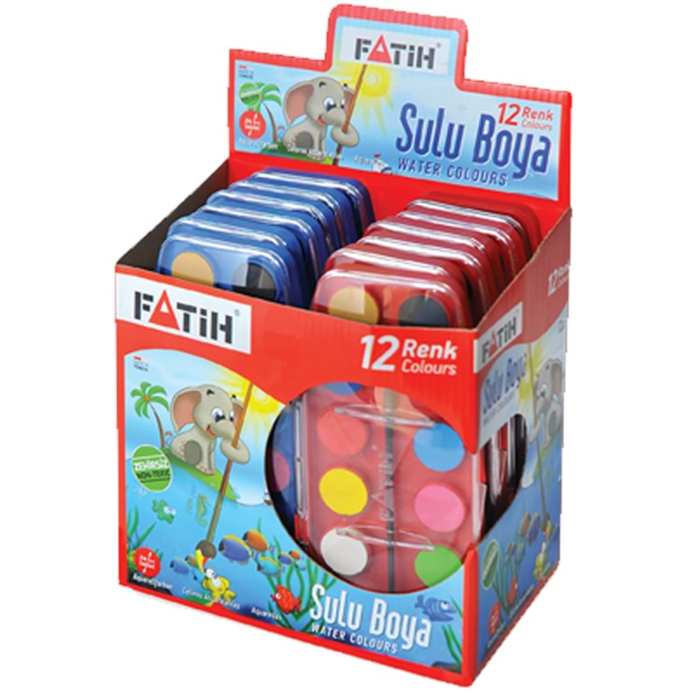 Fatih Sulu Boya 12 Renk 24 ML F-12