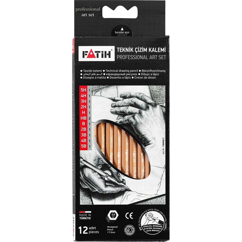 Fatih Kurşun Kalem Dereceli Kalem Professional Set 12 Li Blister