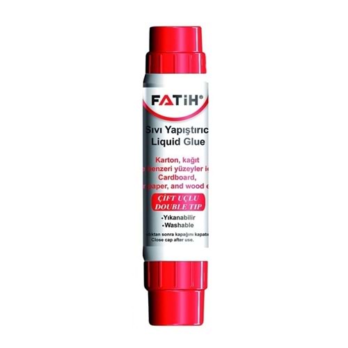 Fatih Sıvı Yapıştırıcı Solventsiz Çift Uçlu Şeffaf 30 ML 36230 (1 Adet)