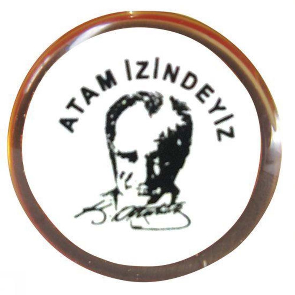 Vatan Rozet Atam İzindeyiz Yuvarlak VT609 (1 Adet)