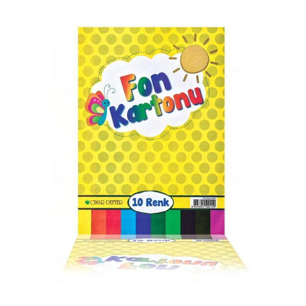 Çınar Fon Kartonu 24x34 10 Lu Karışık 50015