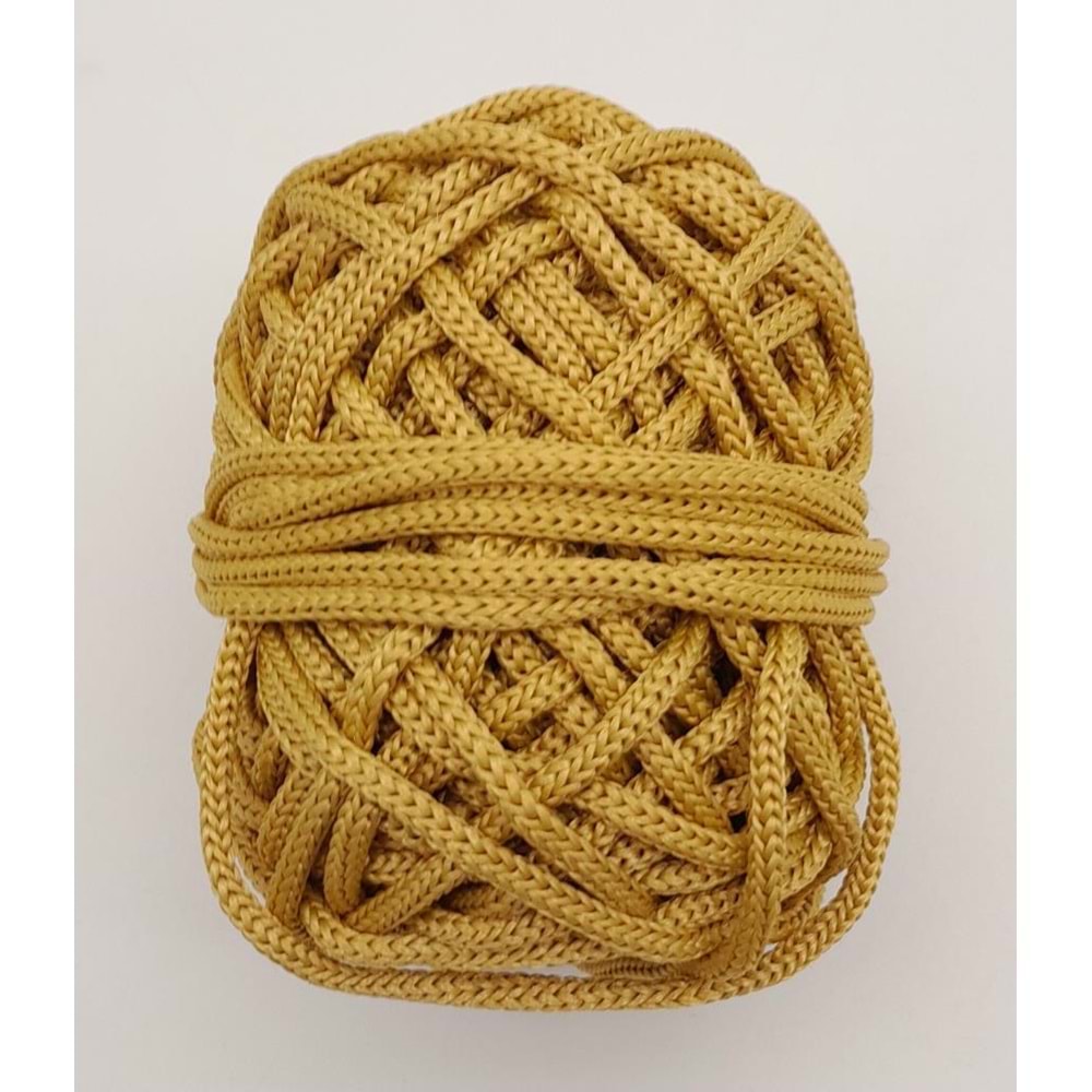 Çanta Aksesuar 5 mm Hardal Renk Polyester Makrome