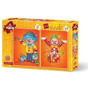 Art Puzzle 12+24 Parça Palyaço 4487