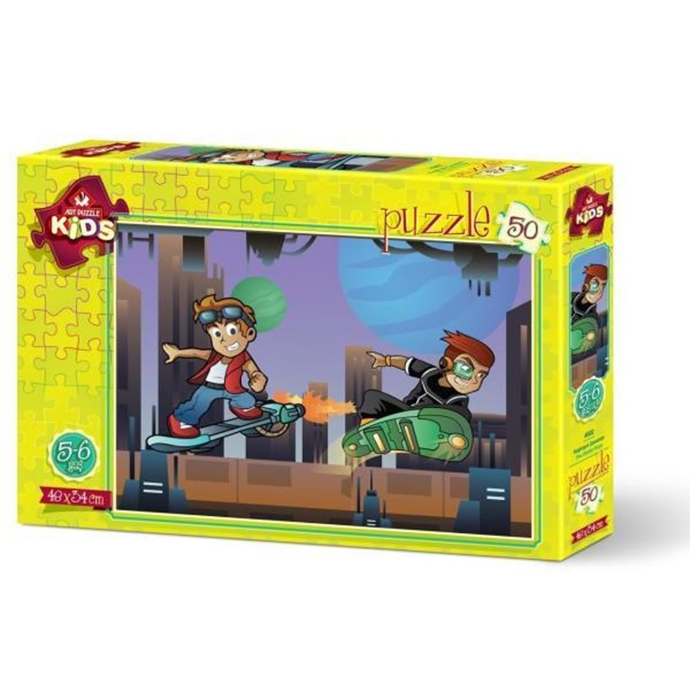 Art Puzzle 50 Parça Kaykaycı Çocuklar 4502