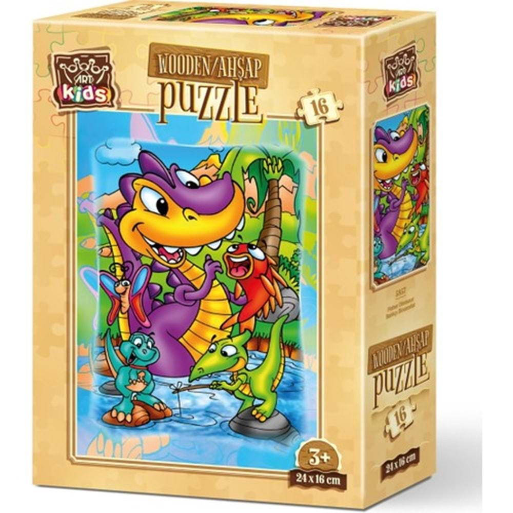 Art Puzzle 16 Parça Balıkçı Dinazorlar 5857