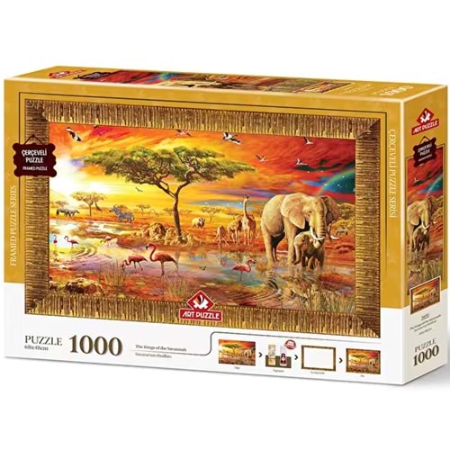 Art Puzzle 1000 Parça Savananın Kralları Çerçeveli 5695
