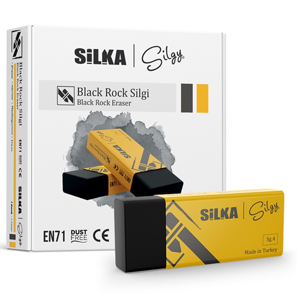 Silka Öğrenci Silgisi Siyah Rock Siyah Art.No.9 (1 Adet)