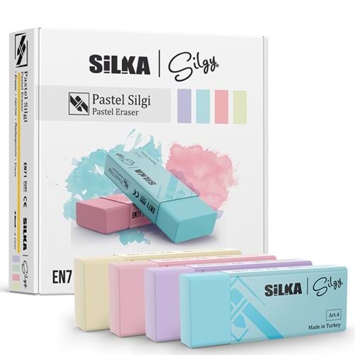 Silka Silgi Pastel 4 Renk Art.45 (1 Adet)