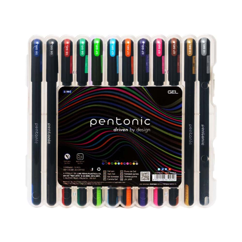 Pentonic Jel Kalem Blister Set Karışık Renk 12 Li