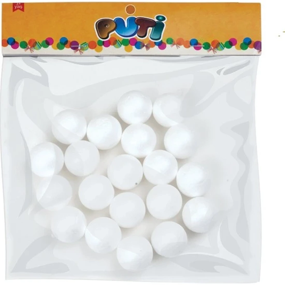 Puti Köpük Top 3 Cm 20 Li 4766