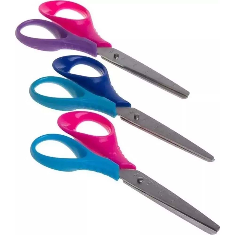 Puti Okul Makası Cetvelli Çift Renk 02002 (1 Adet)