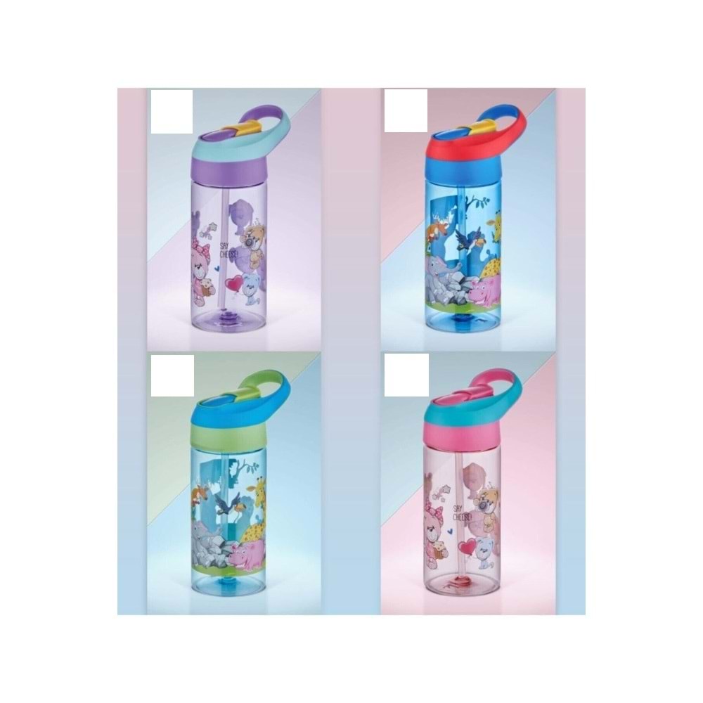 Vagonlife Matara Pipetli Tritan 500 ML Asorti 0301