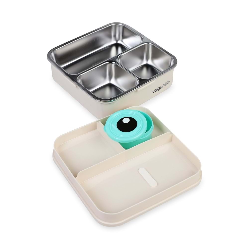 Vagonlife Beslenme Kutusu Lunch Box Paslanmaz Çelik 1120 ML Bl10082-s