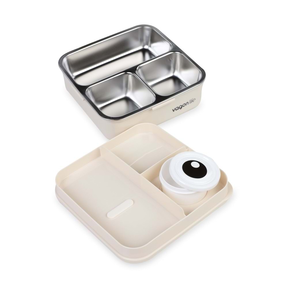 Vagonlife Beslenme Kutusu Lunch Box Paslanmaz Çelik 1120 ML Bl10082-s