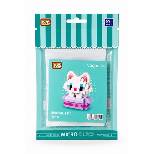 Loz Blok Oyuncak Kedi 170 Parça Mini Poşet Lz-8641