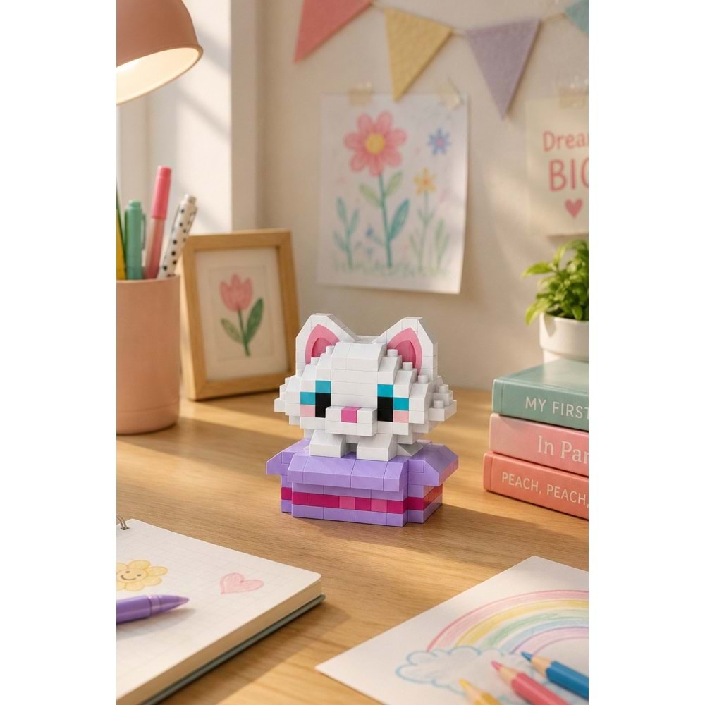 Loz Blok Oyuncak Kedi 170 Parça Mini Poşet Lz-8641