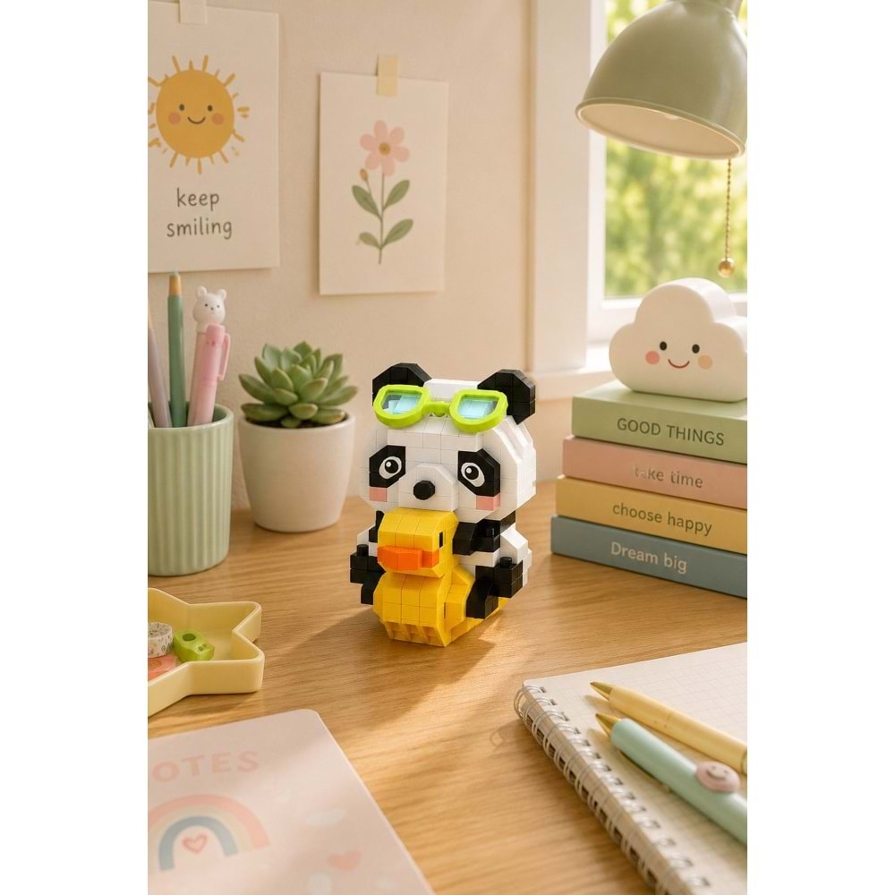 Loz Blok Oyuncak Ördekli Panda 190 Parça Mini Poş Lz-8634