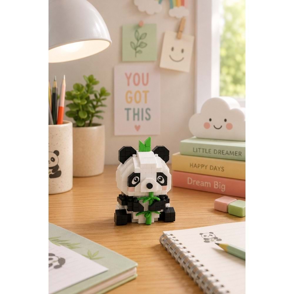 Loz Blok Oyuncak Panda 170 Parça Mini Poşet Lz-8633