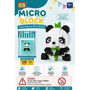 Loz Blok Oyuncak Panda 170 Parça Mini Poşet Lz-8633