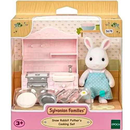 Adore Oyuncak sylvanian families Kar Tavşanı Babanın Yemek Pişirme Seti ESE5678