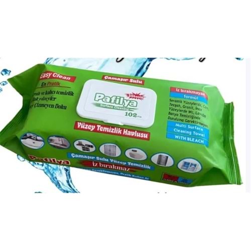 Pafilya Çamaşır Sulu Yüzey Temizlik Havlusu 102 li (İz Bırakmaz)(Seramik-Cam-Banyo-Wc-Granit)