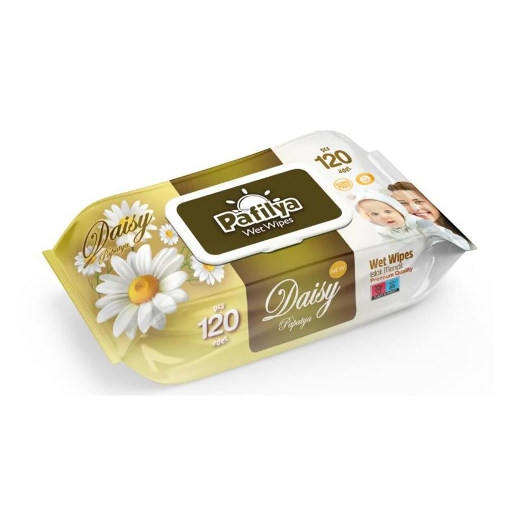 Pafilya Papatya Islak Mendil 120 li (Alcohol Free- Paraben Free) Premium Quality