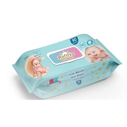 Pafilya Star Bebek Islak Havlu 90 lı (Alcohol Free- Paraben Free) Premium Quality Wet Wipes