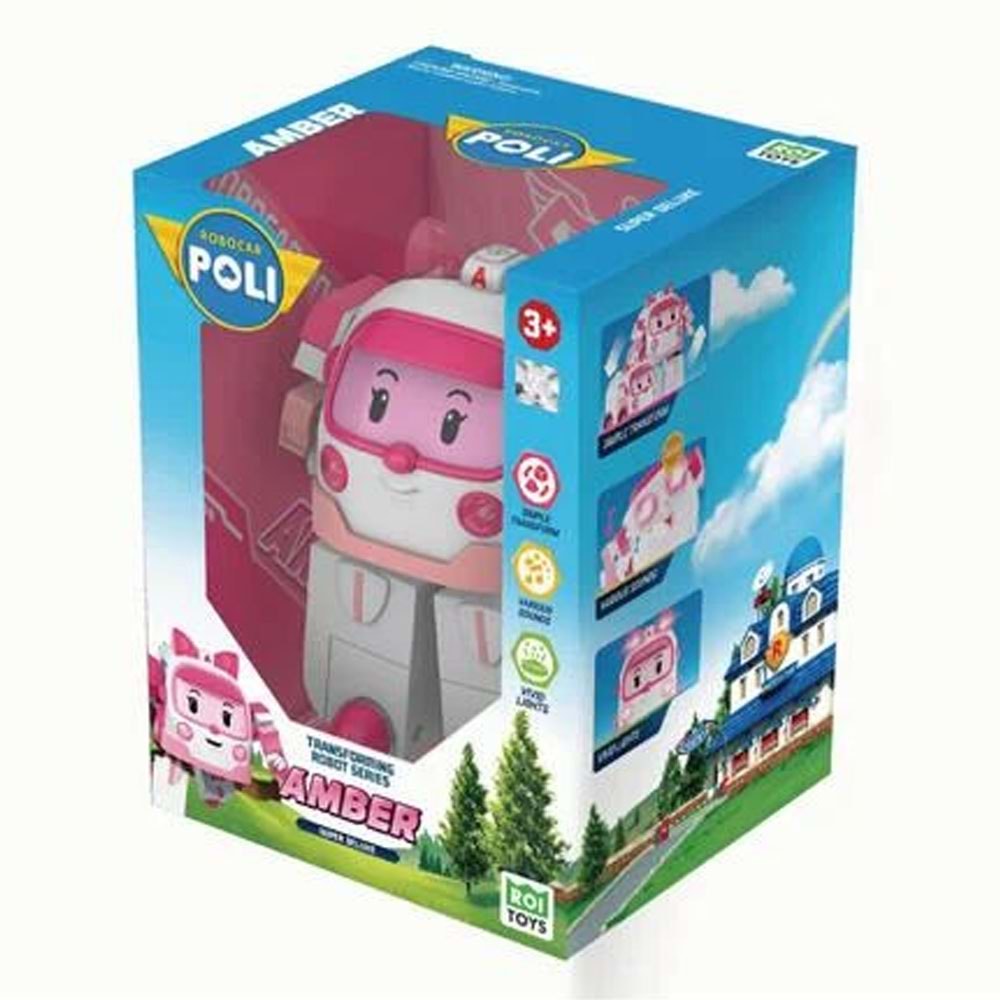 Robocar Poli Büyük Transforming Robot Amber sesli Neco-polı/mrt-687