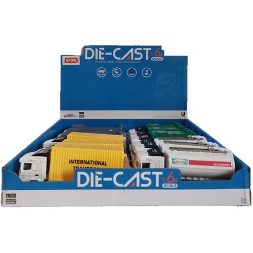 Ctoy Oyuncak Metal Çek Bırak Damperli Kamyonlar CTOY-411-3 (1 Adet)