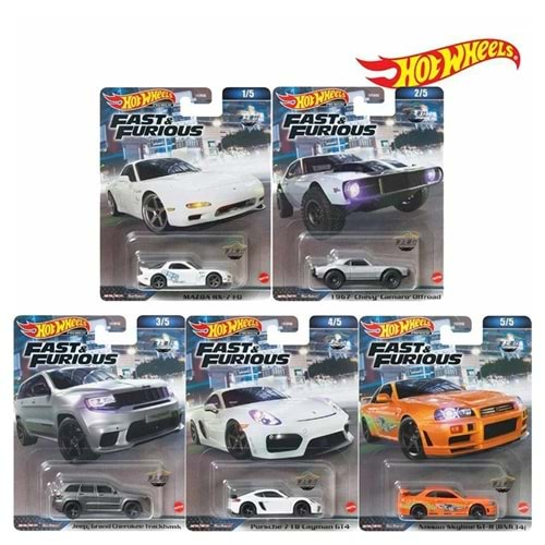 Hot Wheels Fast & Furıous Premıum Arabalar MTL-HNW46