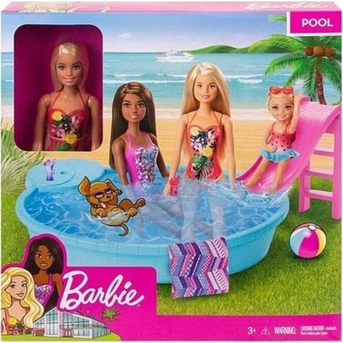 Barbie Ve Havuzu Oyun Seti GHL91