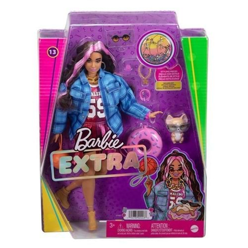 Barbie Extra Ekose Ceketli Bebek HDJ46