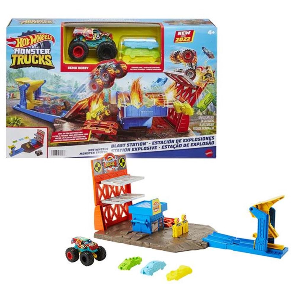 Hot Wheels Monster Trucks Patlama İstasyonu Oyun Seti