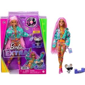 Barbie Extra Pembe Örgü Saçlı Bebek MTL-GXF09