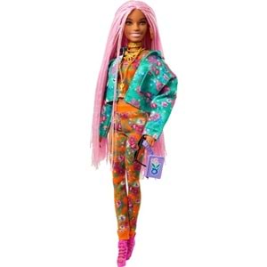 Barbie Extra Pembe Örgü Saçlı Bebek MTL-GXF09