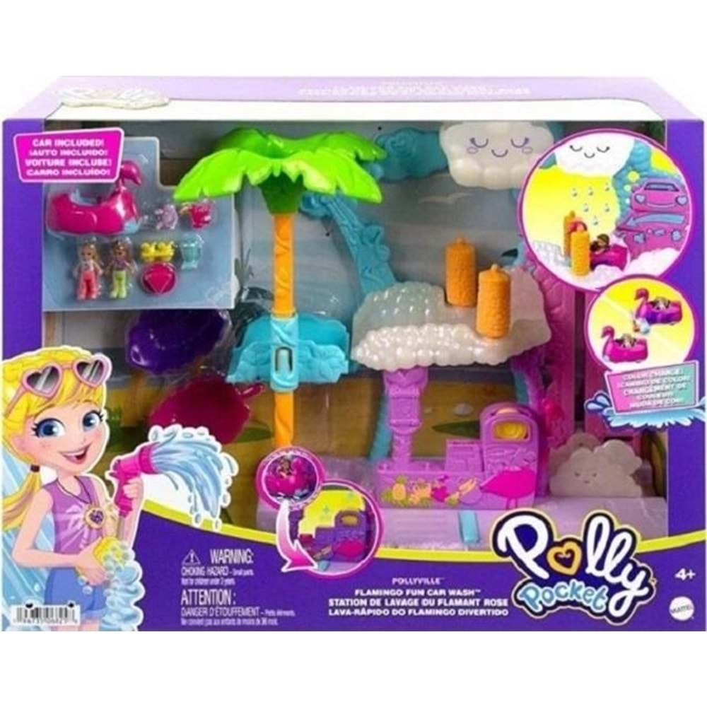 Polly Pocket Flamingo Araba Su Eğlencesi Seti