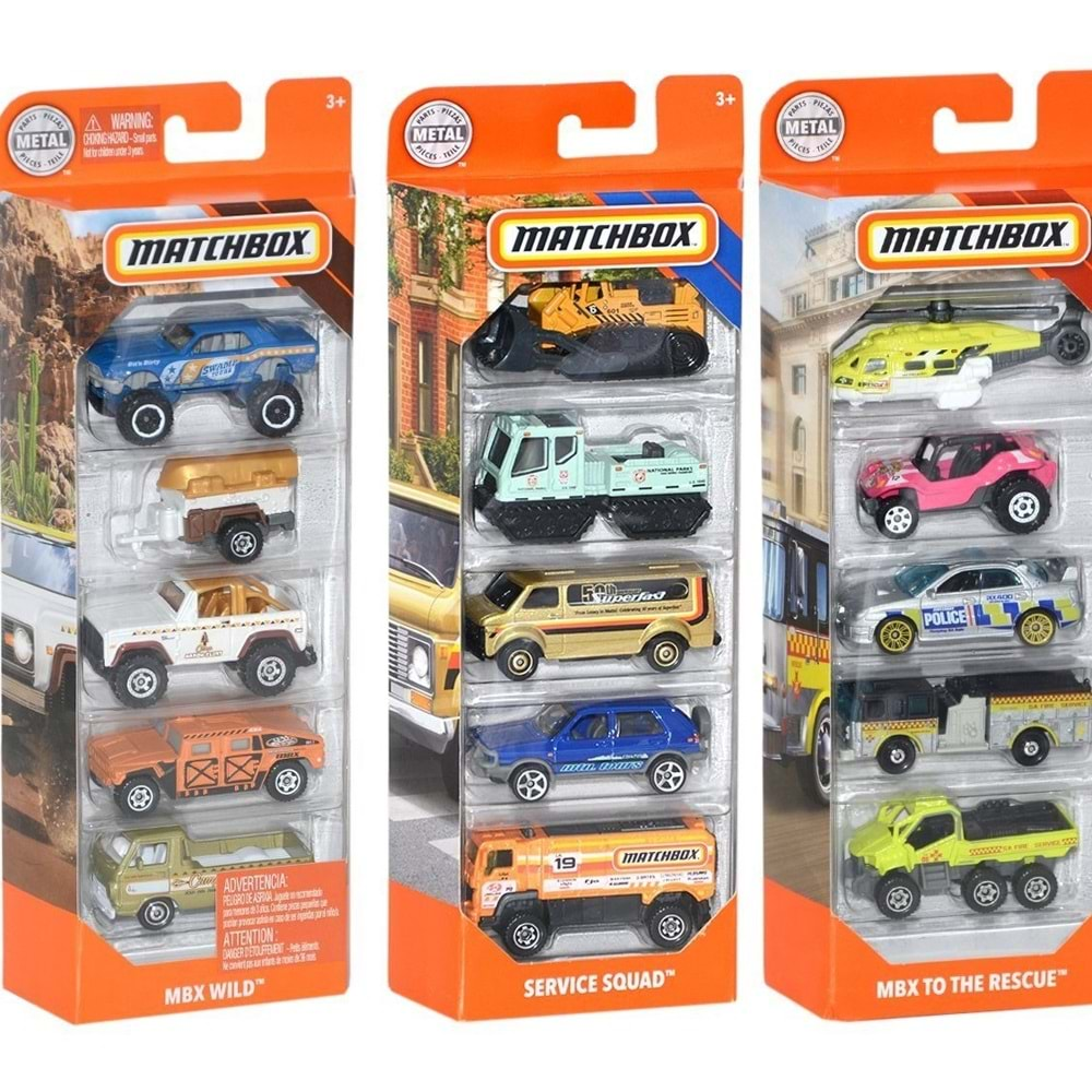 Matchbox Beşli Araba Seti