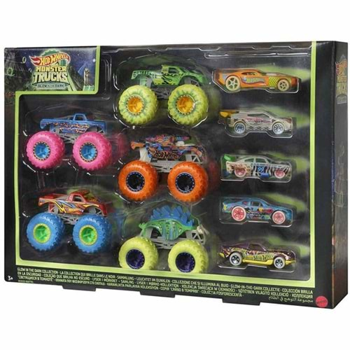 Hot Wheels Monster Trucks Karanlıkta Parlayan Araçlar Paketi