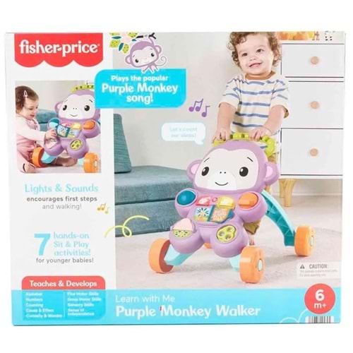 Fisher Price Benimle Öğren Mor Maymun Yürüteç Mtl-jgw94